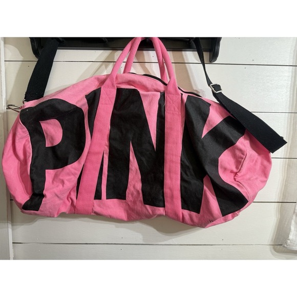 VTG Victoria's Secret PINK y2k 2000s duffle bag XL Extra large With Strap - Picture 7 of 9